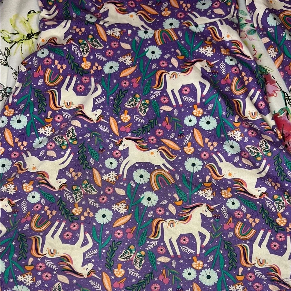 Unicorn Print Purple Dress